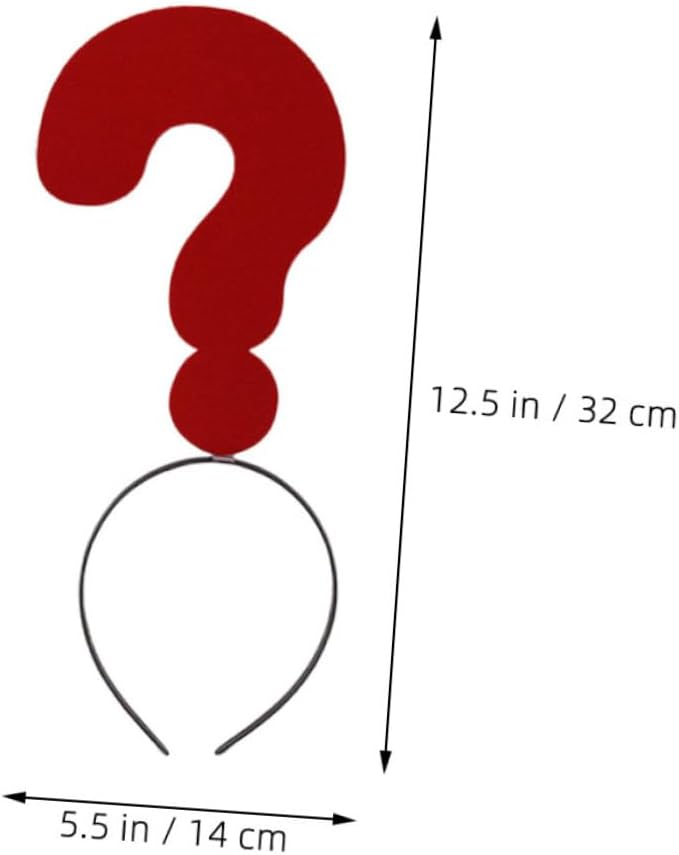 GLEAVI 4 Pack Soft Headband Set Cute Arrow Heart Question Mark For Party Cosplay - Image 2